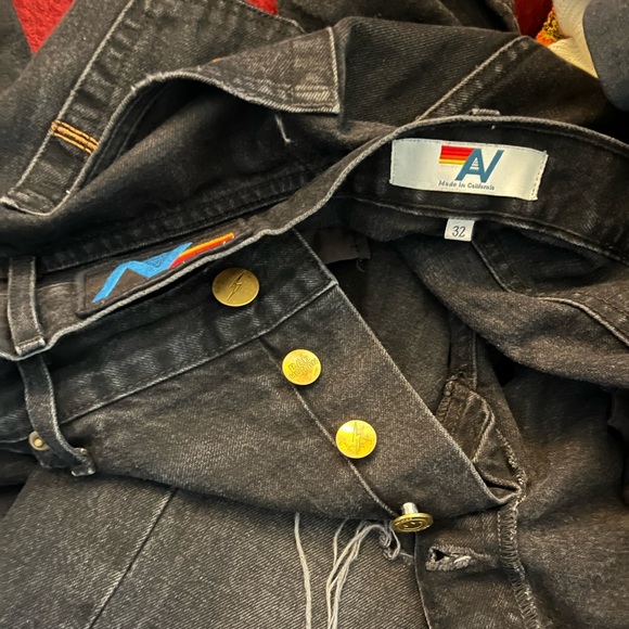 Aviator Nation Classic Straight Leg Denim Jean Vintage Black - Picture 4 of 6